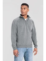Fruit of the Loom Iconic Premium Zip Neck Sweat Těžká mikina s 1/4 zipem 16.2288 athletic heather