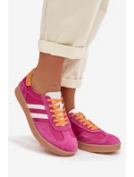 Kožené Dámské Tenisky LR61-7059 Fuchsiová