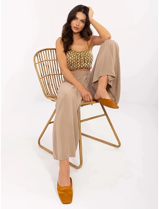 Dámské kalhoty TW SP BI 3069.94 hnědé - Och Bella Dámské kalhoty TW SP BI 3069.94 hnědé - Och Bella