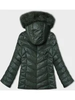 Tmavě zelená krátká zimní bunda s kapucí (5M3138-238) Tmavě zelená krátká zimní bunda s kapucí (5M3138-238)