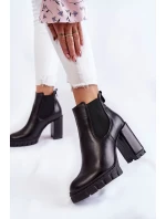 Kožené Boty Hladké Černé Eldey Kožené Boty Hladké Černé Eldey