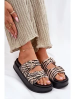 Dámské Pantofle S Přezkami Na Platformě Zebra Nilatha Dámské Pantofle S Přezkami Na Platformě Zebra Nilatha