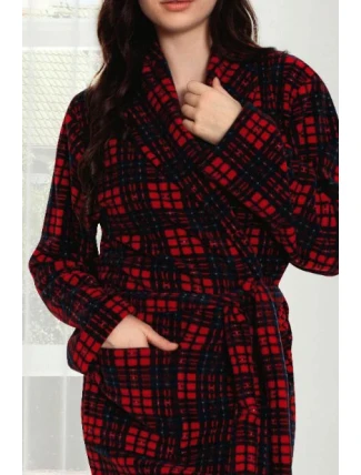 Dámský župan 9105 červené káro - CoCoon Dámský župan 9105 červené káro - CoCoon