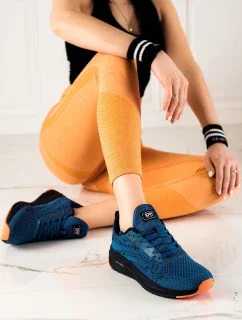 Výborné modré dámské tenisky bez podpatku