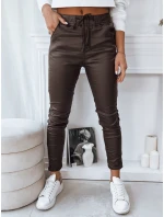 Dámské kalhoty LIZZY tmavě hnědé FashionStreet UY1783 Dámské kalhoty LIZZY tmavě hnědé FashionStreet UY1783