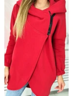 Krátká mikina na zip červená Krátká mikina na zip červená