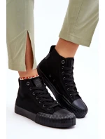 Dámské vysoké tenisky Big Star Fabric LL274444 Černé