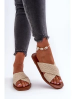 Dámské ploché žabky Big Star NN274078 béžové