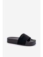 Dámské sandály na platformě z semiše Big Star NN274A670 černé