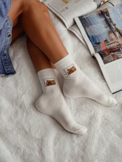 Dámské ponožky Kapibara ecru