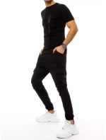 FashionStreet černá pánská tepláková souprava AX0366