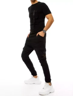 FashionStreet černá pánská tepláková souprava AX0366