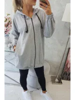 Mikina s potiskem "The world is yours" šedá