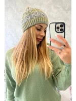 Fleecová čepice Melisa K241 šedá+olivová Fleecová čepice Melisa K241 šedá+olivová