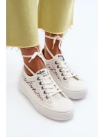 Dámské krajkové tenisky Lee Cooper LCW-23-44-1617 bílé