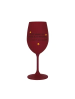 KDYŽ NEBUDEŠ JÍST, UVIDÍŠ ZLATÉ PRASÁTKO - bordo sklenice na víno 350 ml