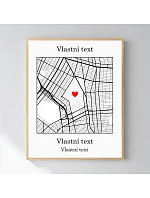 Personalizovaný magický fotoobraz v rámu - 40x50 - mapa Personalizovaný magický fotoobraz v rámu - 40x50 - mapa