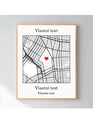 Personalizovaný magický fotoobraz v rámu - 40x50 - mapa Personalizovaný magický fotoobraz v rámu - 40x50 - mapa