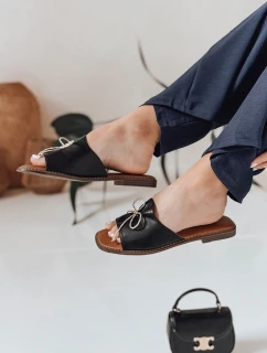 Dámské žabky s mašlí KISSBOW black FashionStreet ZY0756