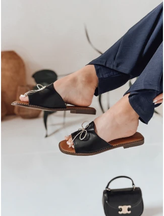 Dámské žabky s mašlí KISSBOW black FashionStreet ZY0756 Dámské žabky s mašlí KISSBOW black FashionStreet ZY0756