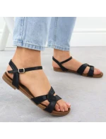 Dámské černé sandály S.Barski KV51-022