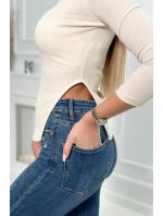 Halenka s buffovými rukávy světle béžová Halenka s buffovými rukávy světle béžová