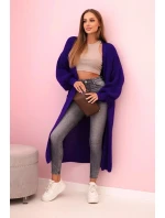 Svetr dlouhý kardigan fialový