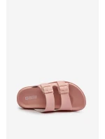 Lehké dámské pěnové pantofle s přezkami Big Star NN274A753 růžové