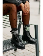 Zateplené pracovní boty s ozdobným pásem a přezkami černé Viveria Zateplené pracovní boty s ozdobným pásem a přezkami černé Viveria