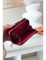 Lakovaný dámský peněženka s malými červenými detaily Luretta