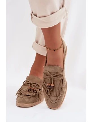 Dámské Mokasíny S Frézlami A Korálky Zelené Teressa