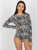 Dámské body LK BO 509199 1.42P bílá a černá - FPrice Dámské body LK BO 509199 1.42P bílá a černá - FPrice