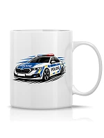 POLICIE - klasický bílý keramický hrníček 300 ml POLICIE - klasický bílý keramický hrníček 300 ml