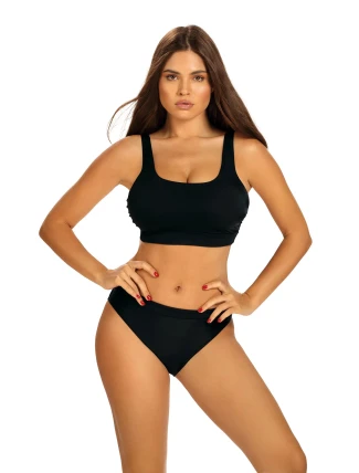Dámské dvoudílné plavky Luxury 10 S1011LU10-19 černé - Self Dámské dvoudílné plavky Luxury 10 S1011LU10-19 černé - Self