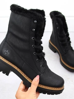 Rieker W 72625-00 RKR714 boty s kožešinou