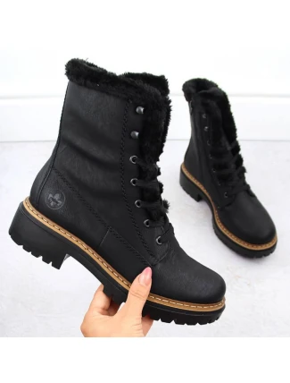 Rieker W 72625-00 RKR714 boty s kožešinou Rieker W 72625-00 RKR714 boty s kožešinou