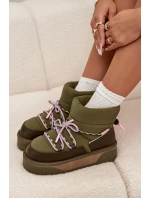 Dámské sněhule na platformě D.Franklin – khaki