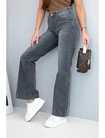 Dámské jeansové kalhoty CZP8170 grafitové - Kesi Dámské jeansové kalhoty CZP8170 grafitové - Kesi
