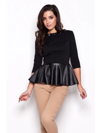 Dámská košile K073 black - KATRUS Dámská košile K073 black - KATRUS