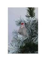 DLOUHOVOUSÝ PŘÍVĚŠEK ŠEDÝ SANTA CLAUS