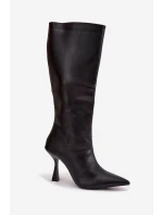 Dámské kozačky na podpatku nad koleno černé Vionette Dámské kozačky na podpatku nad koleno černé Vionette