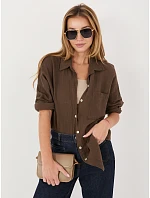 MI košile KS 2337.18 tmavě hnědá MI košile KS 2337.18 tmavě hnědá