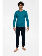 Pyžamo s odznakem 40040-67X Tyrkysová a černá - Henderson