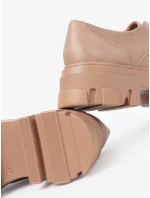 Komfortní dámské hnědé polobotky platforma Komfortní dámské hnědé polobotky platforma