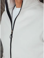 Pánská mikina na zip se stojáčkem světle šedá FashionStreet BX5874