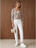 Dámský kardigan s kapsami v barvě cappuccino, FashionStreet MY2577 Dámský kardigan s kapsami v barvě cappuccino, FashionStreet MY2577