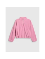 Oversize 4FHřejivý fleece se stojáčkem dívky 4F 4FJRAW25TFLEF441-54S