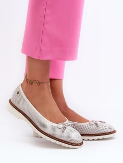Dámské Letní Baletky Z Pravé Kůže Maciejka P6509-11 Bílé