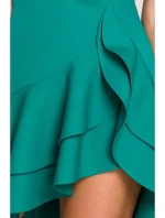 M850 Volánové mini šaty - tyrkysové M850 Volánové mini šaty - tyrkysové