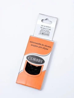 Corbby Černe voskované tenké Tkaničky